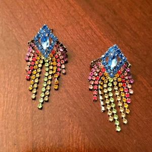Multi color crystal earrings